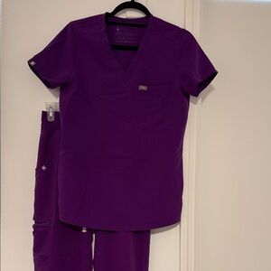 Purple FIGS Scrub Set